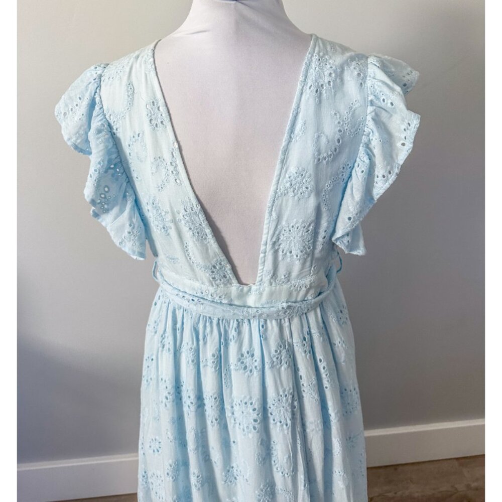 Malibu Bum Baby Blue Eyelet Maxi Dress - Picture 4 of 12